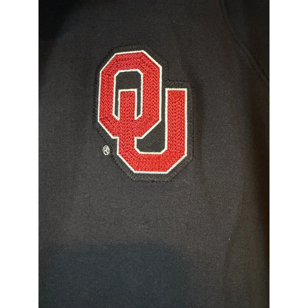 Jordan Oklahoma Sooners Full Zip Hoodie Black Red Mens •2XL• Jumpman Gorpcore